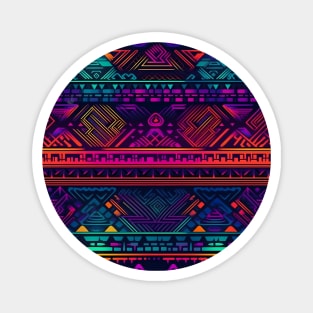 Neon Geometric Pattern Magnet